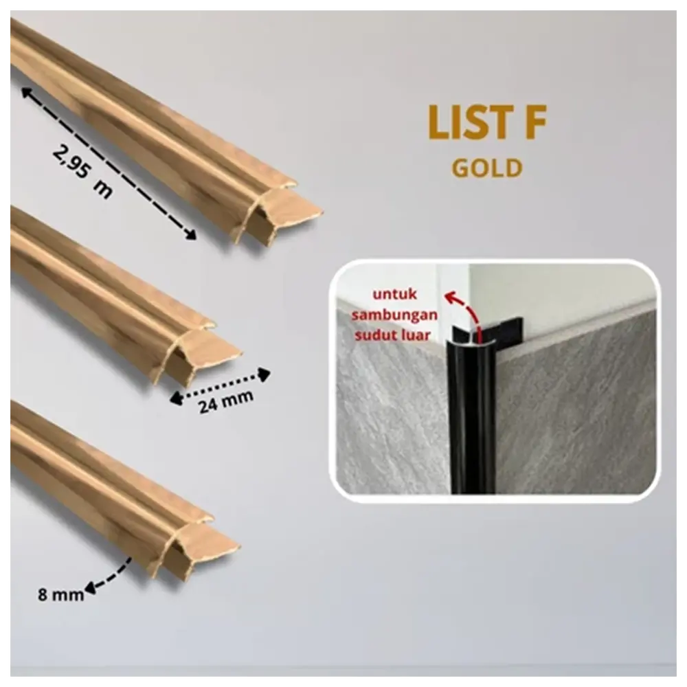 List F Alumunium - Gold